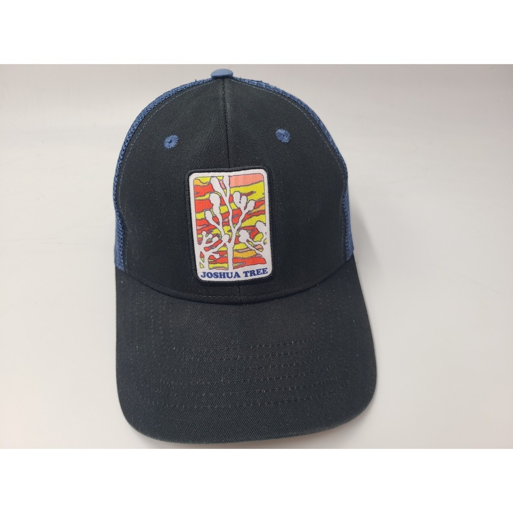 Joshua Tree National Park Mesh Trucker Snapback Hat Cap California Black Blue